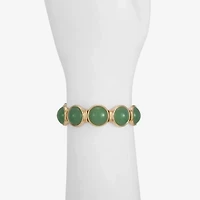 Monet Jewelry Womens Green Round Stretch Bracelet