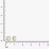 Monet Jewelry White 14mm Round Stud Earrings