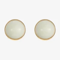 Monet Jewelry White 14mm Round Stud Earrings