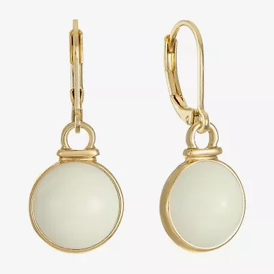 Monet Jewelry Womens Green Round Drop Earrings
