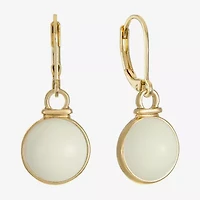 Monet Jewelry Womens Green Round Drop Earrings