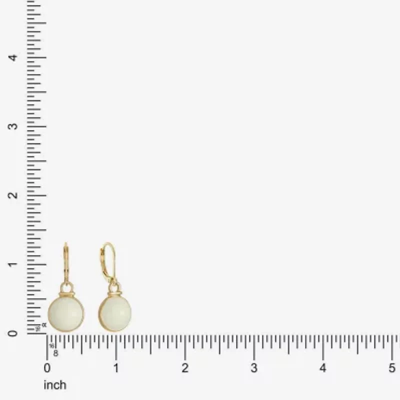 Monet Jewelry Womens Green Round Drop Earrings