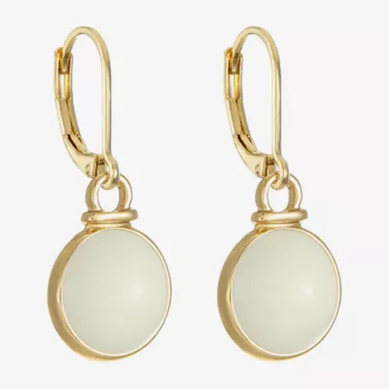 Monet Jewelry Womens Green Round Drop Earrings