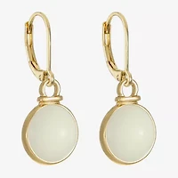 Monet Jewelry Womens Green Round Drop Earrings