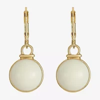 Monet Jewelry Womens Green Round Drop Earrings