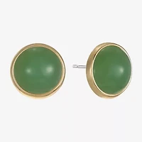 Monet Jewelry Green 14mm Round Stud Earrings