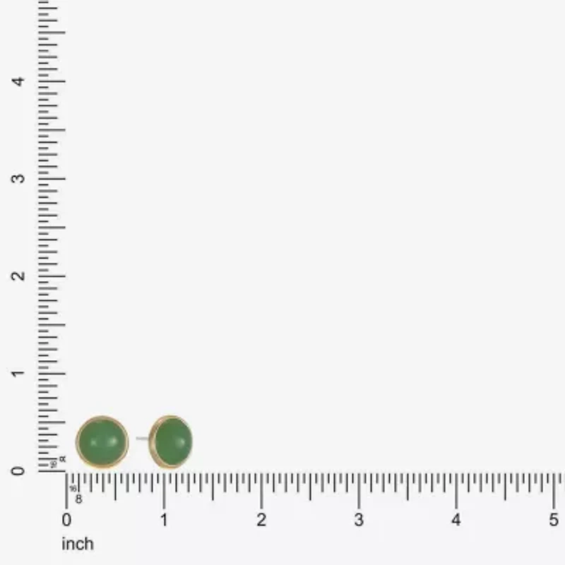 Monet Jewelry Green 14mm Round Stud Earrings