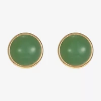 Monet Jewelry Green 14mm Round Stud Earrings
