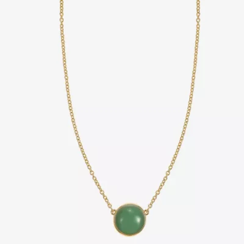 Monet Jewelry Womens Green 18 Inch Pendant Necklace
