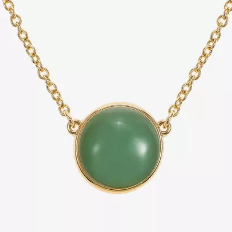 Monet Jewelry Womens Green 18 Inch Pendant Necklace