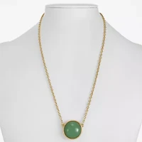 Monet Jewelry Womens Green 18 Inch Pendant Necklace