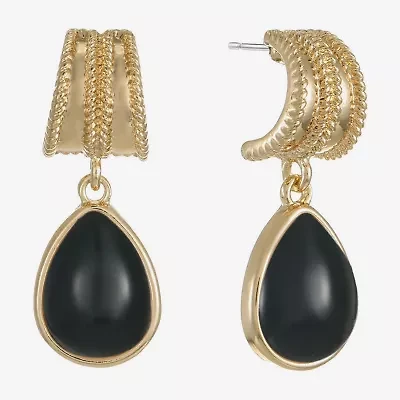 Monet Jewelry Black 34mm Stud Earrings