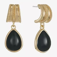 Monet Jewelry Black 34mm Stud Earrings