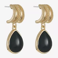 Monet Jewelry Black 34mm Stud Earrings