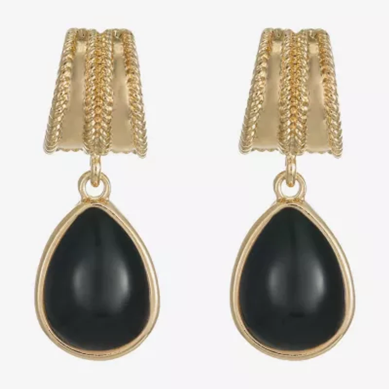 Monet Jewelry Black 34mm Stud Earrings