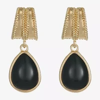 Monet Jewelry Black 34mm Stud Earrings