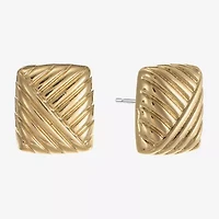 Monet Jewelry 20mm Square Stud Earrings
