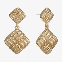 Monet Jewelry 39mm Square Stud Earrings