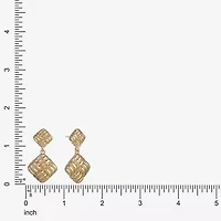 Monet Jewelry 39mm Square Stud Earrings