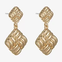 Monet Jewelry 39mm Square Stud Earrings