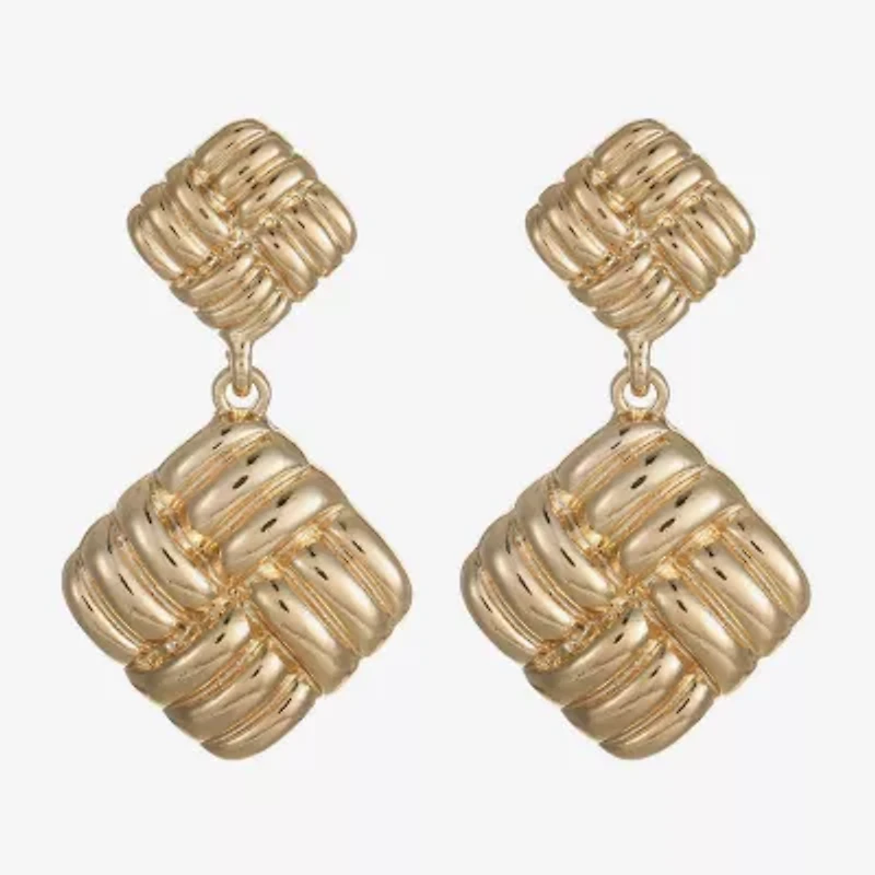 Monet Jewelry 39mm Square Stud Earrings