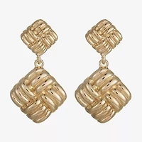 Monet Jewelry 39mm Square Stud Earrings