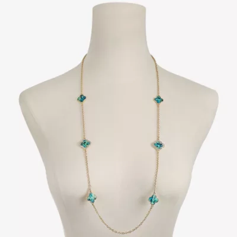 Monet Jewelry Womens Glass 34 Inch Strand Necklace