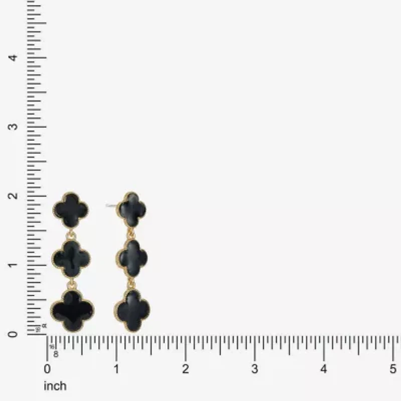 Monet Jewelry Womens Clover Hypoallergenic Drop Earrings