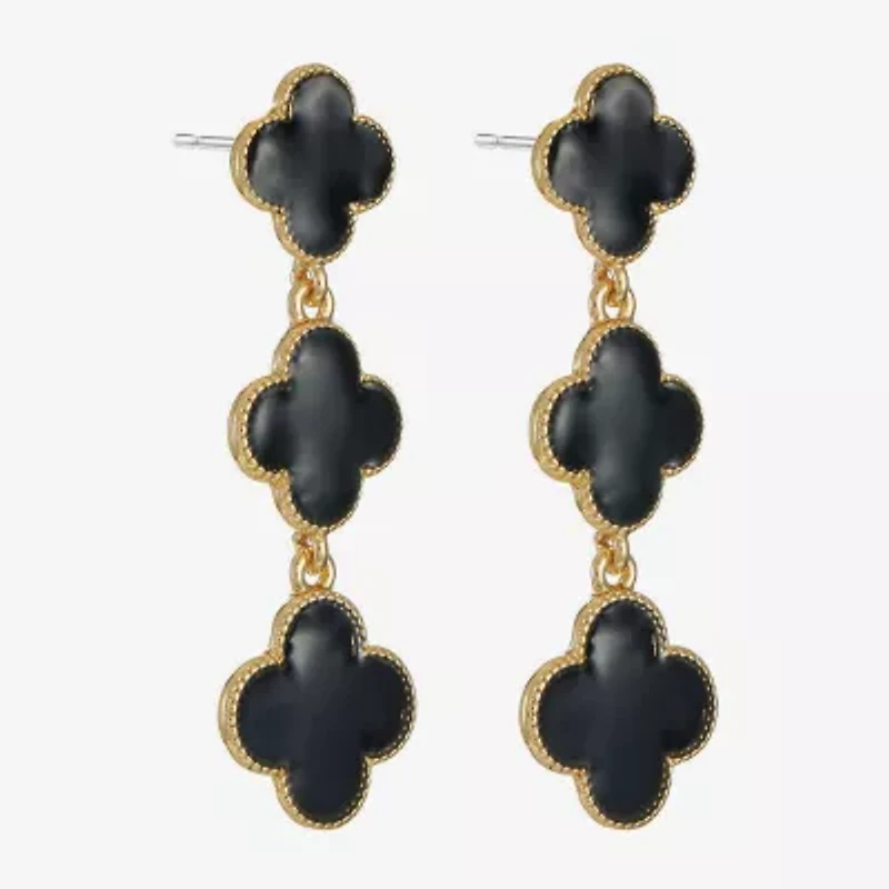 Monet Jewelry Womens Clover Hypoallergenic Drop Earrings