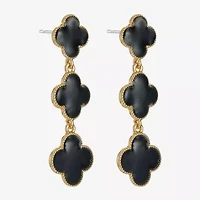 Monet Jewelry Womens Clover Hypoallergenic Drop Earrings