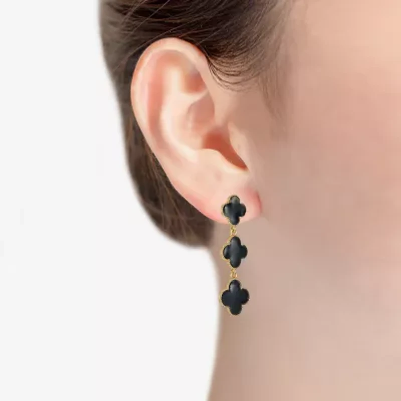 Monet Jewelry Womens Clover Hypoallergenic Drop Earrings