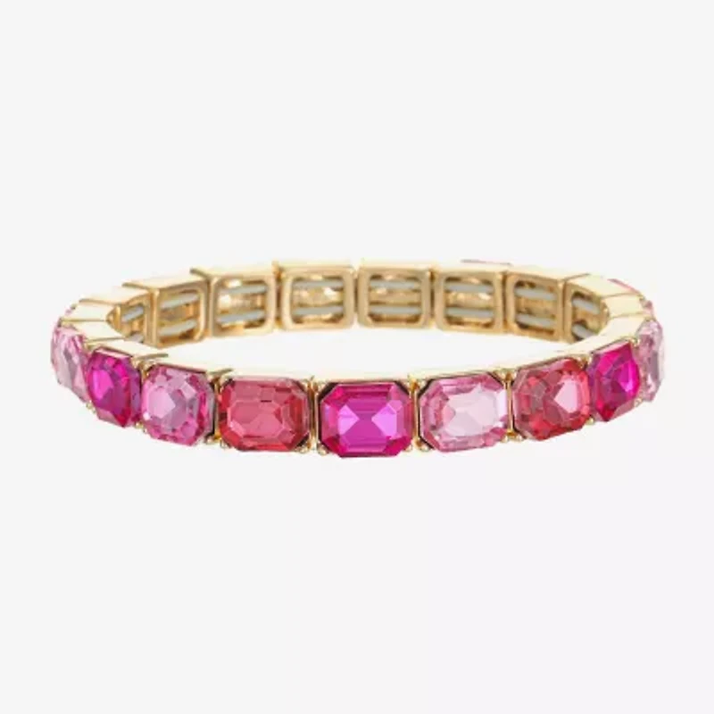 Monet Jewelry Womens Glass Stretch Bracelet