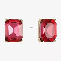 Monet Jewelry Pink Glass 10mm Stud Earrings