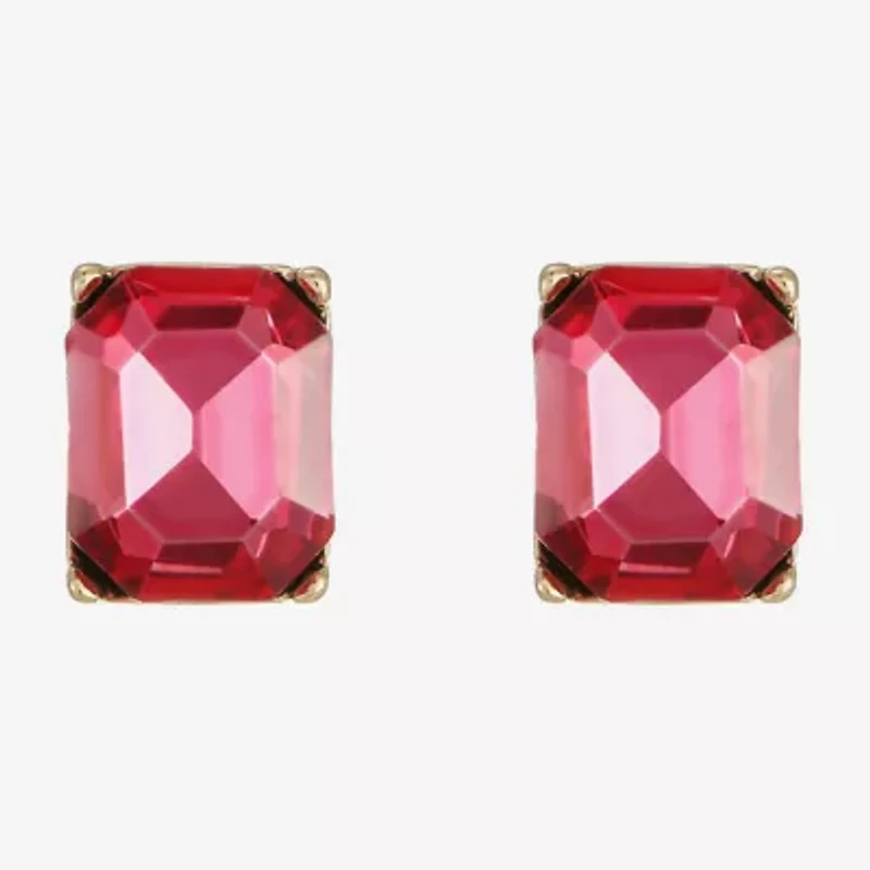 Monet Jewelry Pink Glass 10mm Stud Earrings