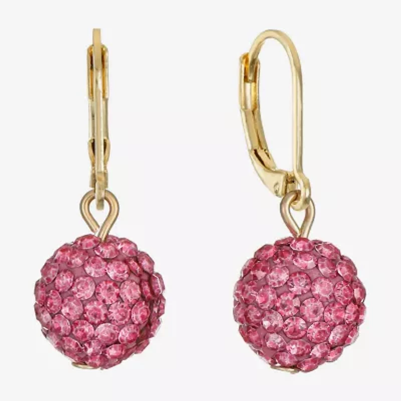 Monet Jewelry Womens Glass Round Drop Earrings