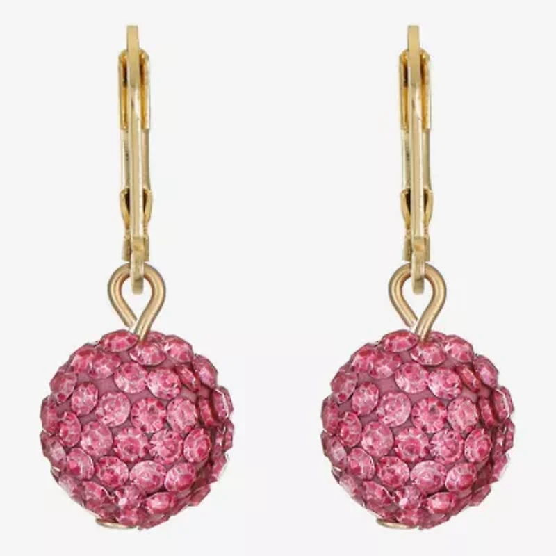 Monet Jewelry Womens Glass Round Drop Earrings