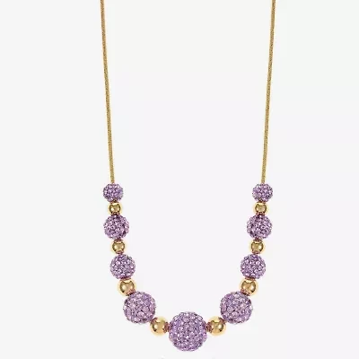 Monet Jewelry Womens Purple 17 Inch Collar Necklace