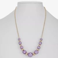Monet Jewelry Womens Purple 17 Inch Collar Necklace