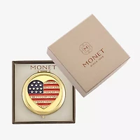 Monet Jewelry Gold Tone Heart Compact Mirror