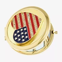 Monet Jewelry Gold Tone Heart Compact Mirror