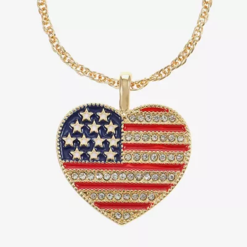 Monet Jewelry Womens Glass Heart 2-pc. Jewelry Set