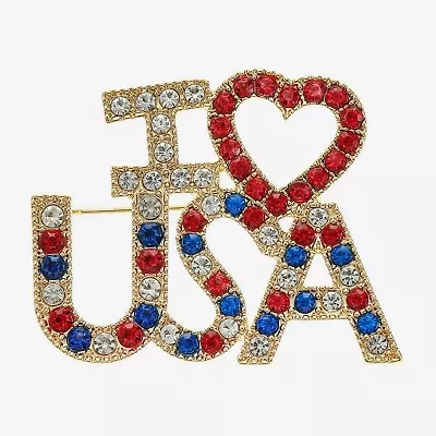 Monet Jewelry Multi Color Glass Pin