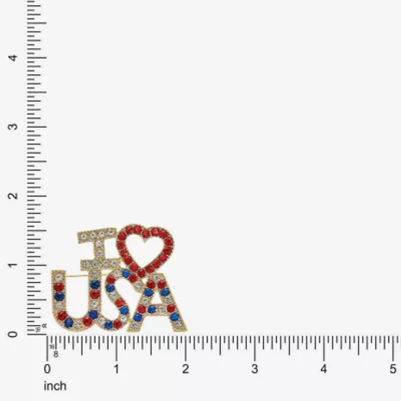 Monet Jewelry Multi Color Glass Pin