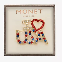 Monet Jewelry Multi Color Glass Pin