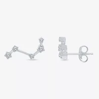 Limited Quantities! 1/5 CT. Natural White Diamond Sterling Silver 15mm Round Stud Earrings