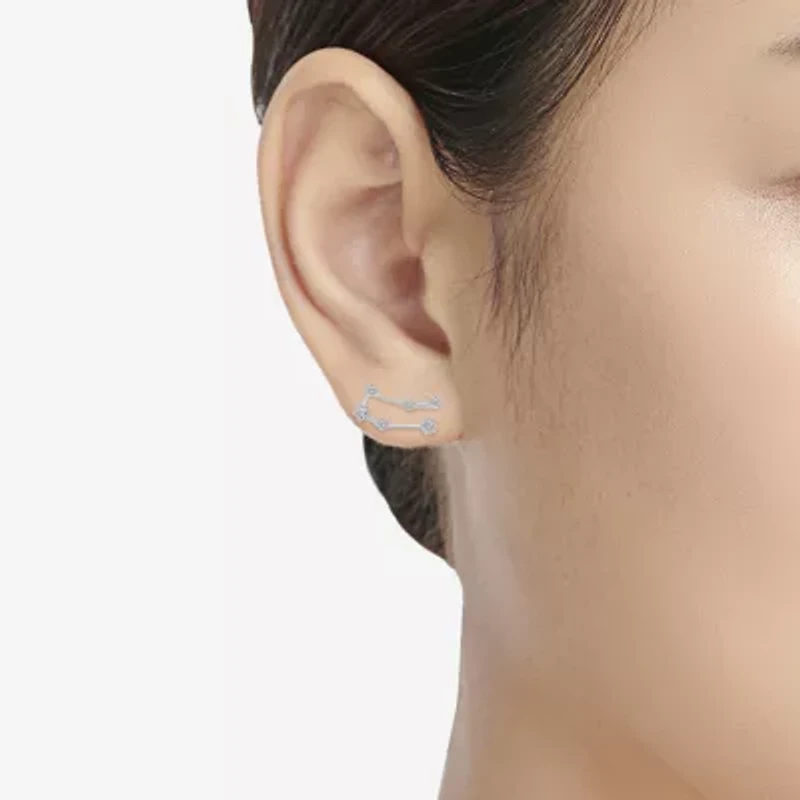 Limited Quantities! 1/5 CT. Natural White Diamond Sterling Silver 10mm Round Stud Earrings