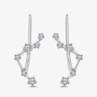 Limited Quantities! Womens 1/5 CT. Natural White Diamond Sterling Silver Round Ear Climbers