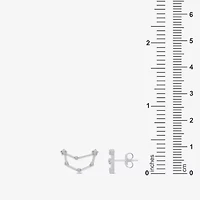 Limited Quantities! 1/5 CT. Natural White Diamond Sterling Silver 14.5mm Round Stud Earrings