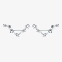 Limited Quantities! 1/5 CT. Natural White Diamond Sterling Silver 15mm Round Stud Earrings