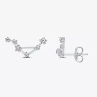 Limited Quantities! 1/5 CT. Natural White Diamond Sterling Silver 15mm Round Stud Earrings